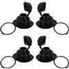 Toddmomy Set 4 Pezzi Valvole d Aria a Spirale per Barche Gonfiabili e Piscine Gonfiabili, Materiale Pvc Nero Struttura Ragionevole e Base Imbottita