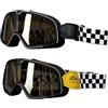 Generico Occhialoni Moto Vintage E Occhiali Da Guida Antivento - Mascherina Protettiva Retrò Antipolvere Per Caschi Aperti 3/4 | Montatura TPU Flessibile Lente PC Antiacqua Per ATV Dirt Bike