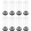 GATHINESS 8 Pezzi Contenitore Palline da Tennis in Pvc Trasparente Coperchio Nero, Leggero e Resistente per Competizioni All'aperto e Allenamenti Indoor