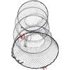 TOKIDNY Rete da Pesca Trappola Portatile Pieghevole Rotonda in Acciaio e Nailon Design Pieghevole con Minore Impatto per Gamberetti e Aragoste per Pesca in Acqua Dolci e Salate