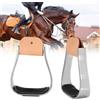 Annadue Staffe per Equitazione in Alluminio, Staffe per Copriscarpe Imbottite con Battistrada Filettato Antiscivolo, Finimenti per Sella per Cavallo per Il Comfort di Guida su Pista