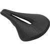 HUSHUI Cuscino per Sella per Bici da Strada da Ciclismo Cavo da 155 Mm Realizzato in Fibra di Carbonio e Pelle per e Bici da Strada (Nera)