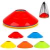 Dawumin 15 Coni Allenamento Calcio con Borsa, Cinesini Sportivi 5 Colori, Coni Segnaletici Flessibili per Slalom, Agilità, Coordinazione, Hockey, Addestramento Cane e Sport