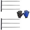 Five Leaf Clover Supporto per sella - Supporto per coperta a dondolo (2 pezzi), 3 barre da parete, organizer per attrezzatura equestre, sottosella, briglie, completo di guanti per toelettatura