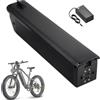 JHKJ Batteria al Litio Integrata 36V 30Ah Batterie di Ricambio 48V 20Ah Pacco Batteria al Litio 52V 20Ah con Caricabatterie CC per Motore e-Bike