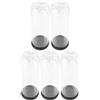 MAGICLULU 5 Pezzi Contenitore Coperchio per Palline Pvc da Tennis in Trasparente Nero, Resistente Riutilizzabile, per Conservare Palline da Tennis in Molteplici Scenari