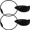 HEANUJJ Clip per Disco Portatile in Plastica Nero 2 Pezzi Design Leggero e Gancio Appendibile per attività Outdoor e Sport
