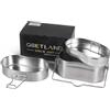 Goetland Set di Pentole da Campeggio Militare 3 Pezzi in Acciaio Inox 304 Gavetta Impilabile Stile M31 con Pentola e Padella per Outdoor