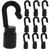 NAMOARLY Ganci Elastici Marini per Corda 4-6mm, Accessori per Kayak e Barche, Materiale Pom e Gomma, 10 Unitá, Resistenti e Facili da Fissare per Ancoraggio Affidabile