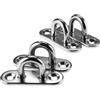 TEMPNAP Piastra ad Occhiello Oblunga in Inossidabile 5mm 4 Unitá, Compatta e Portatile per Fissaggio Barche e Accessori Nautici