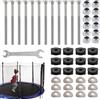Generic Parti di ricambio per trampolino, viti per pali per trampolino, 12 pezzi di stabilizzazione, strumenti anti-allargamento per telaio, rete di rimbalzo, recinzione, mobili, baldacchino tenda