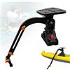 BONJUME Supporto Per Ecoscandaglio, Staffa Girevole A 360 Gradi Per Ecoscandaglio Supporto Per Sonar Da Pesca Con Morsetto Regolabile E Piastra Di Montaggio Universale Per Barche E Kayak 28-40cm