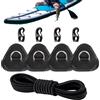 Generic Kit di patch per paddleboard, 4 pezzi, resistente, impermeabile, kit di riparazione in PVC, anello di fissaggio, per canoa tavola da surf, viaggi all'aperto, manutenzione e riparazione marina
