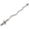 ECOVELO BILANCIERE KAMBERED Curl Curvo 120cm Diametro 25mm Chiusura A Vite Barra Curva Ez 1,20 M in Acciaio Antiscivolo