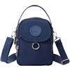 Generisch Borsa a tracolla elegante, leggera e piccola in nylon per il viaggio quotidiano al lavoro e le gite nel tempo libero, Blu scuro, Einheitsgröße, Zainetto