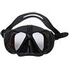 Naroote Visiera Subacquea in Vetro Temperato per Adulti, Accessorio per il Nuoto Subacqueo Leggero e Sicuro, Misura Regolabile per il Massimo Comfort (BLACK)