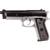 Cybergun Pistola Airsoft- PT92 Bicolore Modello a Molla-Ref.210125-Colore:Nero/Argento-Metallo sparato-Potenza 0,5 Joule