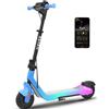 NAVEE K100 Max Monopattino Elettrico Bambini, Controllo Parentale via APP, Autonomia 24 km, Velocità 16 km/h, Luci RGB Ambientali, Pneumatici 7, Pieghevole e Leggero, 3 Altezze Regolabili, 6-14 Anni