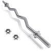 ECOVELO Bilanciere Curvo Sagomato 120CM Ø25MM Curl Bar Manubrio Barra per Allenamento Bicipiti e Tricipiti Palestra Fitness