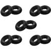Yardwe 10 Pezzi Cerchio in Gomma Nero per Attrezzature da Fitness, Accessorio Resistente e Facile da Installare, per Palestra Domestica e Cavi per Esercizi