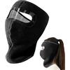 Generic Maschera da sci per uomo, cappello termico in pile ispessito, maschera integrale con occhiali staccabili, per uomini e donne, per climi freddi, equitazione, motociclismo, snowboard