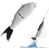Genérico Esche non verniciate, esche da pesca - Swimbait di esca scorrevole che si canina a 2 segmenti - Esca da pesca artificiale per acqua e salata, attrezzatura per spigola, trota salm