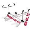 generico Rod Pod Carpfishing In Alluminio Porta Canne Carpfishing Con Forcella Reggicanna