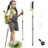 Qunature 1 Pezzo Bastoni da Trekking per Bambini Pieghevoli in Alluminio | Regolabile 51-100cm, con Manico in Eva, Bastoncini Telescopici Leggero, Bastoncini da Trekking per Montagna Escursioni