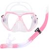Generic Maschera e boccaglio per adulti - Set di occhiali da snorkeling per adulti, anti-perdite e anti-appannamento, vista panoramica, lente in vetro temperato per nuoto