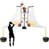Generico Rete da rimbalzo da basket con rete con barre di supporto regolabili - Ricevitore automatico da basket for allenamenti individuali e esercitazioni di tiro