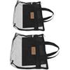 Lurrose Borsa da Viaggio 2 Pezzi in Poliestere Nero con Rete Resistente, Doppia Tasca Multifunzionale, Leggera e Versatile per Spiaggia e Uso Quotidiano