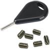 AJKQNMA FCS - Tavola da surf Fin Key FCS, con 6 viti di ricambio per chiave, 5 cm