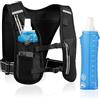 CILIENG Gilet da corsa per uomo e donna, unisex, zaino per idratazione con bottiglia d'acqua da 500 ml e supporto per telefono cellulare, riflettente, regolabile, leggero, traspirante