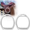 Annadue Staffe per Bambini in Alluminio, Staffe Leggere per Equitazione, Equestri per Bambini, per Sella per Cavallo, 1 Paio di di Sicurezza