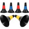 ULTECHNOVO Coni Sportivi da Calcio per Allenamento 6 Unitá Design Colorato e Superficie Liscia in PE per Festa Mondiale e Gioco Calcio