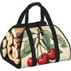 DUWAA Borsa per legna da ardere con stampa di ciliegie rosse, borsa in tela per legna da ardere, resistente, accessori per stufe a legna