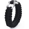 PAMINGONO Bracciale Sopravvivenza Paracord in Poliestere con Fibbia in Inossidabile Nero per attività Outdoor e Escursionismo, Supporto 190kg Colore Casuale