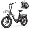 ZAZAWORK 20 Bicicletta Elettrica Pieghevole, Batteria Rimovibile 48V20AH Autonomia Di 120Km Bici Elettrica，7 Velocità E Freni A Disco Idraulici Bici Elettrica Uomo ，E-Bike Da Per Adulti (nero)