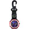 Generic Orologio con da uomo, gadget di sopravvivenza con , orologio sportivo da tasca con moschettone, per campeggio, escursionismo, sport, alpinismo, avventura, uomo e donna
