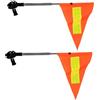 HEMOTON 2 Pezzi Bandiera di Sicurezza Arancione per Carrello da Golf e Sedia a Ruote con Asta Telescopica Regolabile in Metallo Inox e PVC per Esterni e Campi da Golf