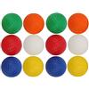 Maqulae 12 Palline da in Schiuma PU, Palline da Pratica Indoor in Morbida Spugna PU per Allenamento Swing con 6 Colori Bianco Rosso Arancione Giallo Verde Blu