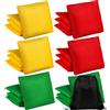 Vabrloy Cornhole - 24 sacchi da lancio per gioco Cornhole, 10 x 10 cm, in nylon, con borsa per il trasporto, gioco di lancio per adulti e bambini (8 colori)