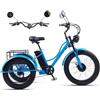 Generic Triciclo Elettrico Adulto Tout Terrain, Batteria 48V 18Ah, 7 Vitesses, Pneumatici Grandi 24'' X 4.0, Grand Panier, Schermo LCD, Ideale per Trajets Quotidiens, Shopping & Loisirs