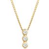 Elli DIAMONDS Collana Donne Signore Cerchio Geo Trio con Diamante (0,045 ct.) in Oro Giallo 585