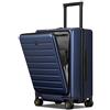 LEVEL8 Trolley Bagaglio a Mano con Tasca Frontale per Laptop, Valigia Trolley Rigido Ultra Leggero in PC Valigie con Chiusura TSA e 4 Ruote Doppie Girevoli, 55CM, 40L, Nero