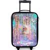 NoBoringSuitcases.com® Valigia Per Bambini Compatto 48x31x19 cm Bagaglio Ultraleggero Bagagli Rigidi LED Ruote Valigie Neonato Bimbi - Ragazze - Fata - Elfo - Arcobaleno