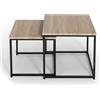 IDMarket - Set di 2 tavolini bassi impilabili DETROIT 40/45 dal design industriale