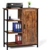 IDMarket - Credenza con 3 ripiani e armadietto DAYTON effetto invecchiato design industriale