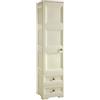 MA MAISON Armadio in Plastica 40 x 43 x 164 cm con Appendiabiti, Ripiano e 2 Cassetti - Mobile Verticale Salvaspazio per Ingresso e Camera (Angora)