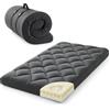 Jamdok Materasso singolo in memory foam da 10 cm, con rivestimento arrotolabile, sfoderabile, letto per gli ospiti (190 x 97 x 10 cm)